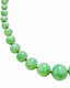 21" 1970's Graduated Green Jade Necklace