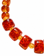 26" 1960s Vintage Chunky Amber Lucite Beaded Necklace