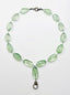 24" Green Amethyst Nugget Y Necklace with Sterling Silver Diamond Clasp