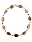 Petrified Wood and Crazy Lace Jasper Necklace with 18K YG Vermeil and Diamond Clasp, 20"